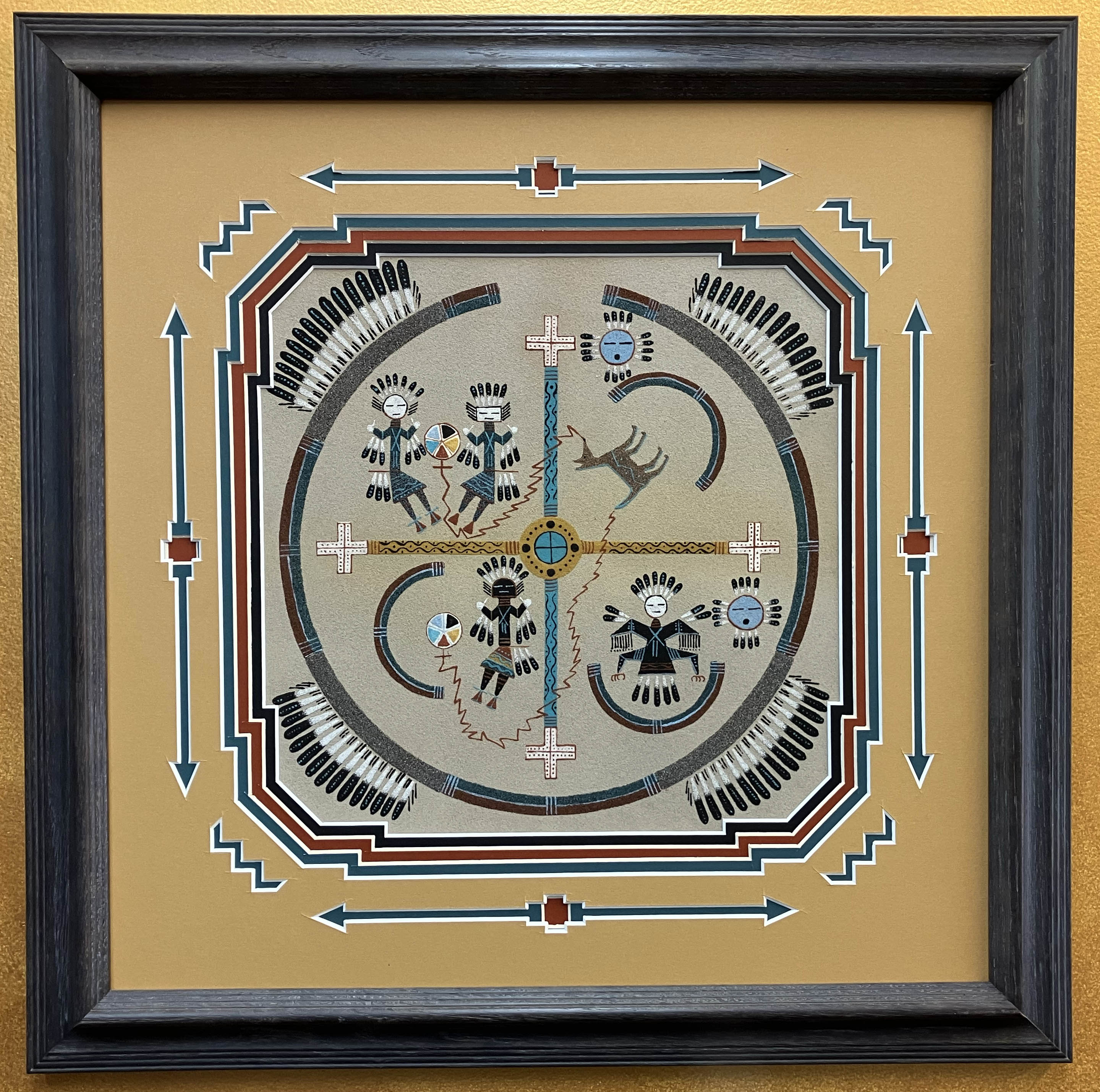 Gerard Silversmith | Navajo Sandpainting | Penfield Gallery of Indian Arts | Albuquerque, New Mexico
